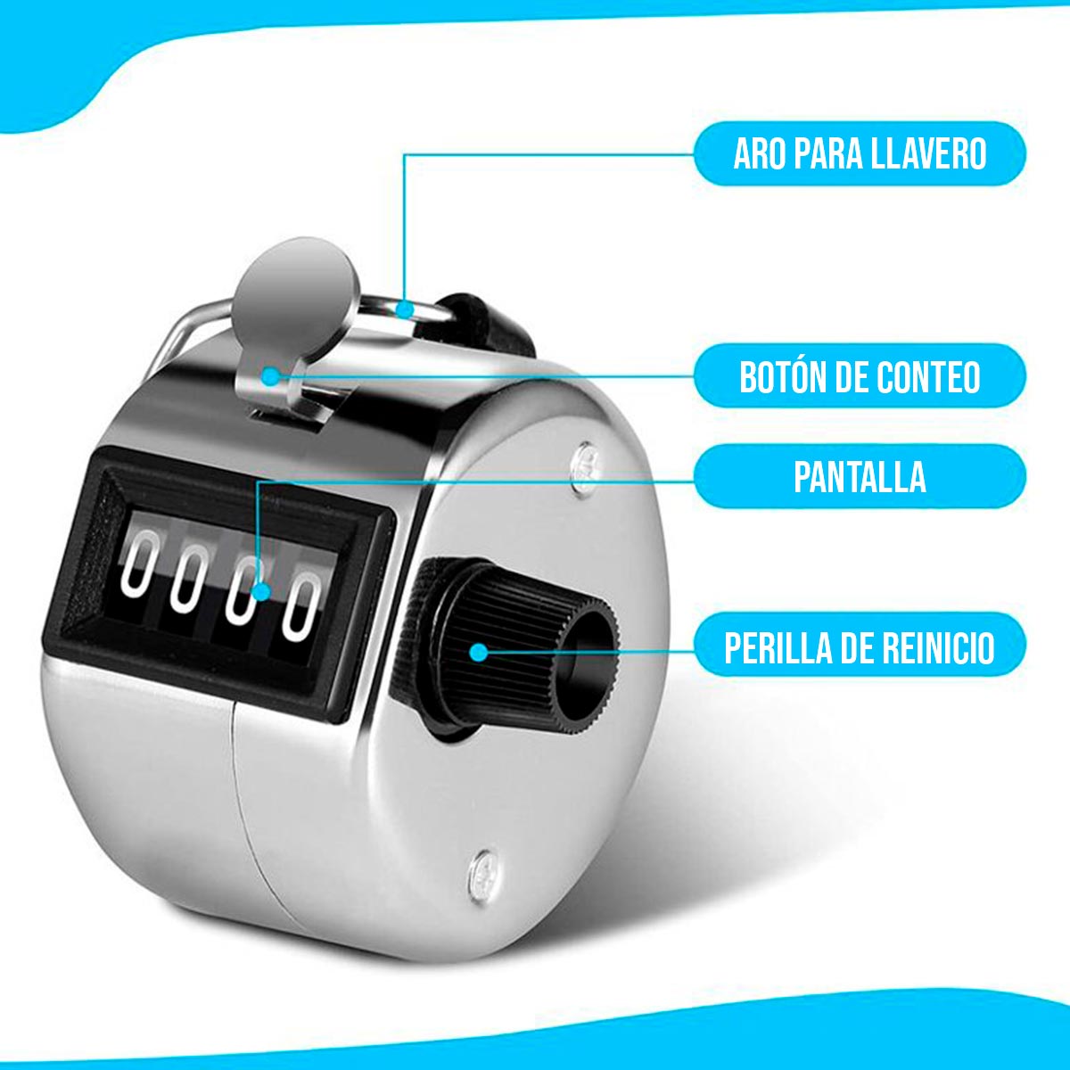 Miniatura 4 de Contador Manual 4 Digitos Clicker KD8025